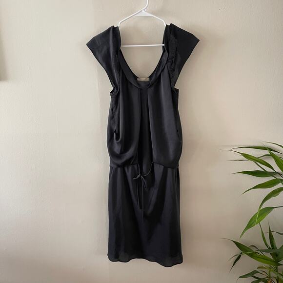 Vanessa Bruno Athe Lace Trim Shift Dress Women’s S Gray Layered Boho Chic Silky - Picture 1 of 9